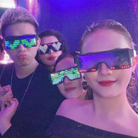 Pretty Cool LED Light up Glasses USB Rechargeable Luminous Glowing Eyeglass for LED Parties Halloween Rave Festival Bars Clubs