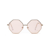 New Polygon Small Sunglasses Women Retro Round Metal Sun Glasses Men Brand Designer Hexagon Eyeglasses UV400