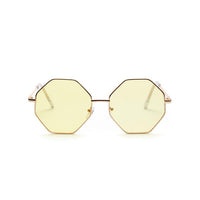 New Polygon Small Sunglasses Women Retro Round Metal Sun Glasses Men Brand Designer Hexagon Eyeglasses UV400