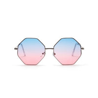 New Polygon Small Sunglasses Women Retro Round Metal Sun Glasses Men Brand Designer Hexagon Eyeglasses UV400