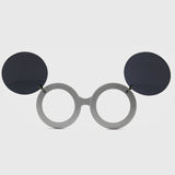 Round Flip Up Sunglasses Vintage Steampun Frame Women Double Layer Mickey Mouse Party Glasses Plastic Cosplay Eyewear