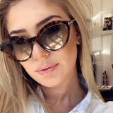 Cat Eye Sexy Lady Sunglasses Women Round Fashion Design Vintage Plastic Sunglasses Uv400 Oculos