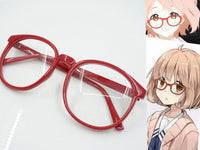 Hot anime Kyokai no kanata red round frame glasses Kuriyama Mirai cosplay red frame lovely kawaii big round frame glasses CS55