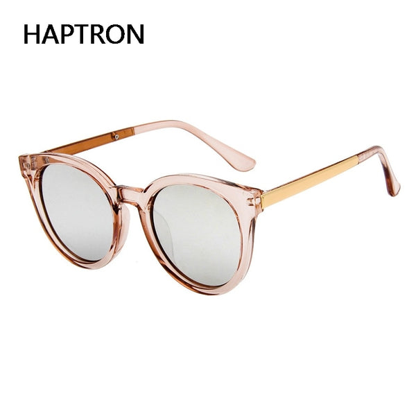 Fashion Transparent glasses Women pink sunglasses round rose gold frame silver lens Glasses vintage color mirror glasses oculos