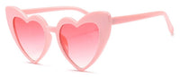 SHAUNA Metal Hinge Popular Heart Sharp Women Cat Eye Sunglasses Fashion Glitter Pink Glasses UV400