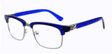 Semi-rimless Glasses Frames Classic Popular Resin Men Women Ladies Decorative Reading Glasses Frames No Degree