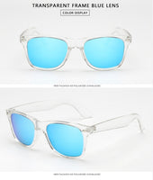 Long Keeper Mirror Reflective  Sunglasses Women Polarized UV400 Men Night Vision PC Transparent Frame Eyewear Male Sun Glasses