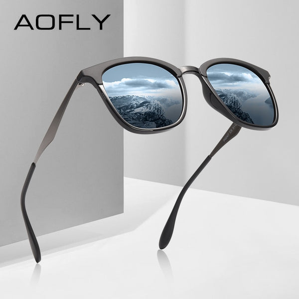 AOFLY BRAND DESIGN Women Men Sunglasses Polarized Vintage Eyewear Driving Sunglasses Alloy Temple Gafas de sol Masculino AF8120