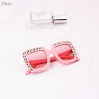 KOTTDO luxury Rhinestone Kids Sunglasses Square Sun Glasses Children Baby Sunglasses Boys Girls Okulary Oculos De Sol Feminino