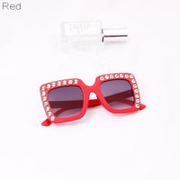 KOTTDO luxury Rhinestone Kids Sunglasses Square Sun Glasses Children Baby Sunglasses Boys Girls Okulary Oculos De Sol Feminino