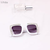 KOTTDO luxury Rhinestone Kids Sunglasses Square Sun Glasses Children Baby Sunglasses Boys Girls Okulary Oculos De Sol Feminino