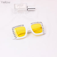 KOTTDO luxury Rhinestone Kids Sunglasses Square Sun Glasses Children Baby Sunglasses Boys Girls Okulary Oculos De Sol Feminino