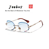 Joubas Rimless oval Women Sunglasses 2019 Men Gradient Transparent Sun Glasses Retro High Quality Eyeglasses Fashion Trendy 80