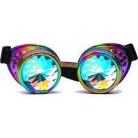 Goggles steampunk glasses Punk Gothic Goggles Cosplay Vintage Rivet Steampunk Goggle kaleidoscope glasses Retro EDM Sunglasses