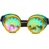 Goggles steampunk glasses Punk Gothic Goggles Cosplay Vintage Rivet Steampunk Goggle kaleidoscope glasses Retro EDM Sunglasses