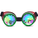 Goggles steampunk glasses Punk Gothic Goggles Cosplay Vintage Rivet Steampunk Goggle kaleidoscope glasses Retro EDM Sunglasses