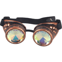 Goggles steampunk glasses Punk Gothic Goggles Cosplay Vintage Rivet Steampunk Goggle kaleidoscope glasses Retro EDM Sunglasses