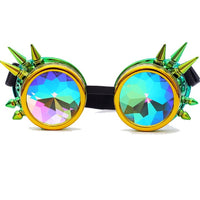 Goggles steampunk glasses Punk Gothic Goggles Cosplay Vintage Rivet Steampunk Goggle kaleidoscope glasses Retro EDM Sunglasses